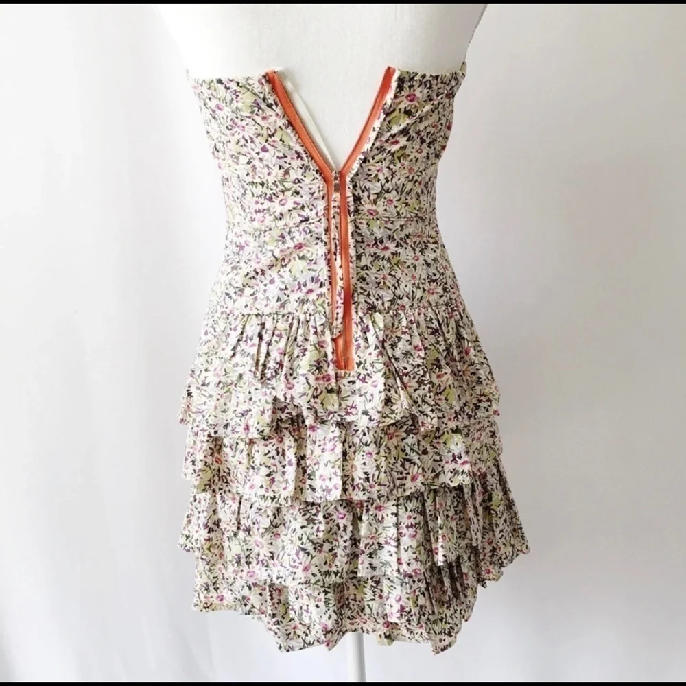 J. Crew | Daisy Day Strapless Summer Floral Dress S